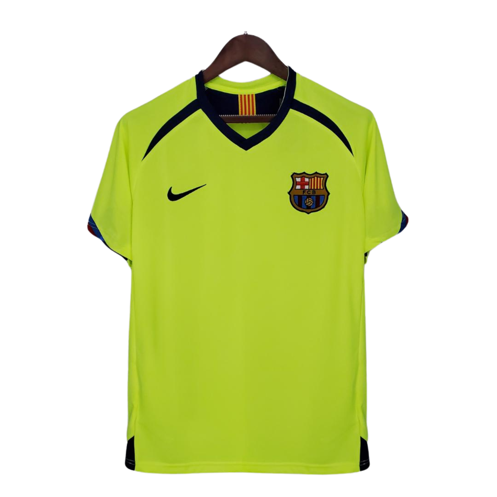 Maglia Vintage Barcellona Giallo Fluo Away 2005/06
