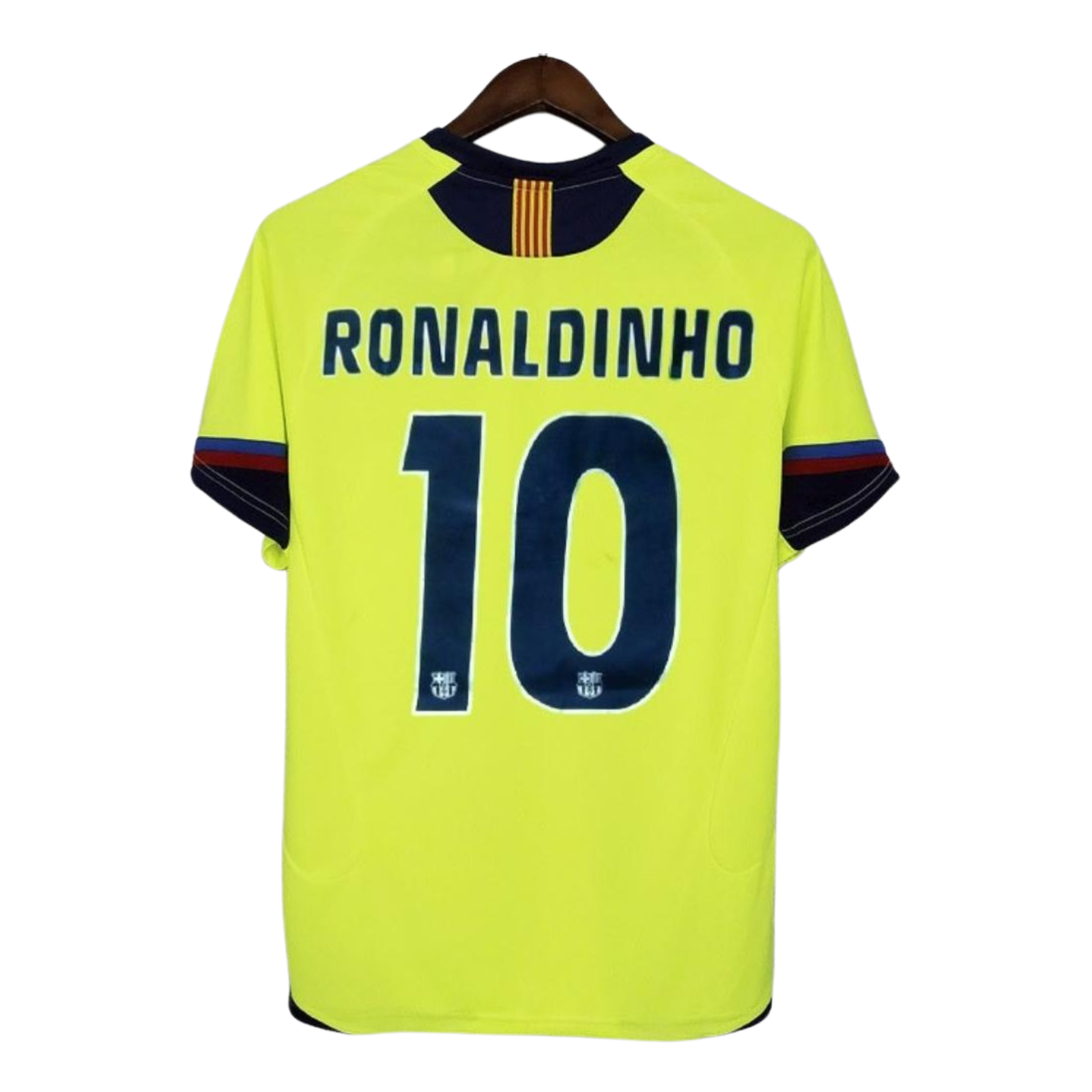 Maglia Vintage Barcellona Giallo Fluo Away 2005/06