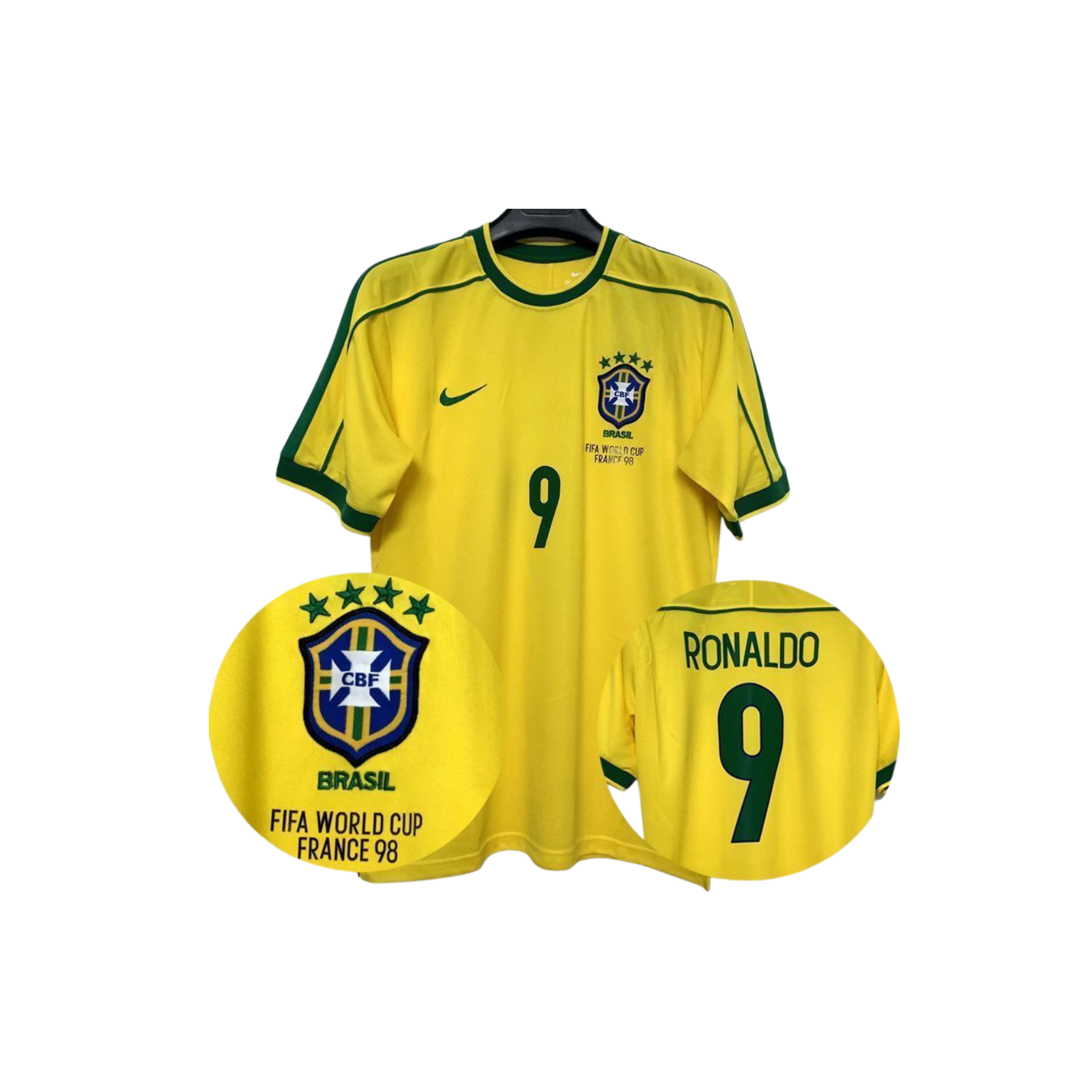 Maglia Vintage Brasile Home 1998